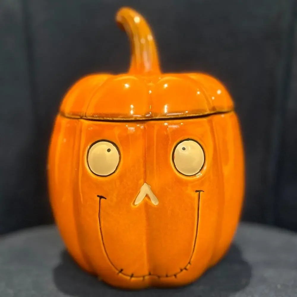 1YANKEE CANDLE Boney Bunch Pumpkin Candy Dish Jar Candle Holder PWP 2018 RETIRED